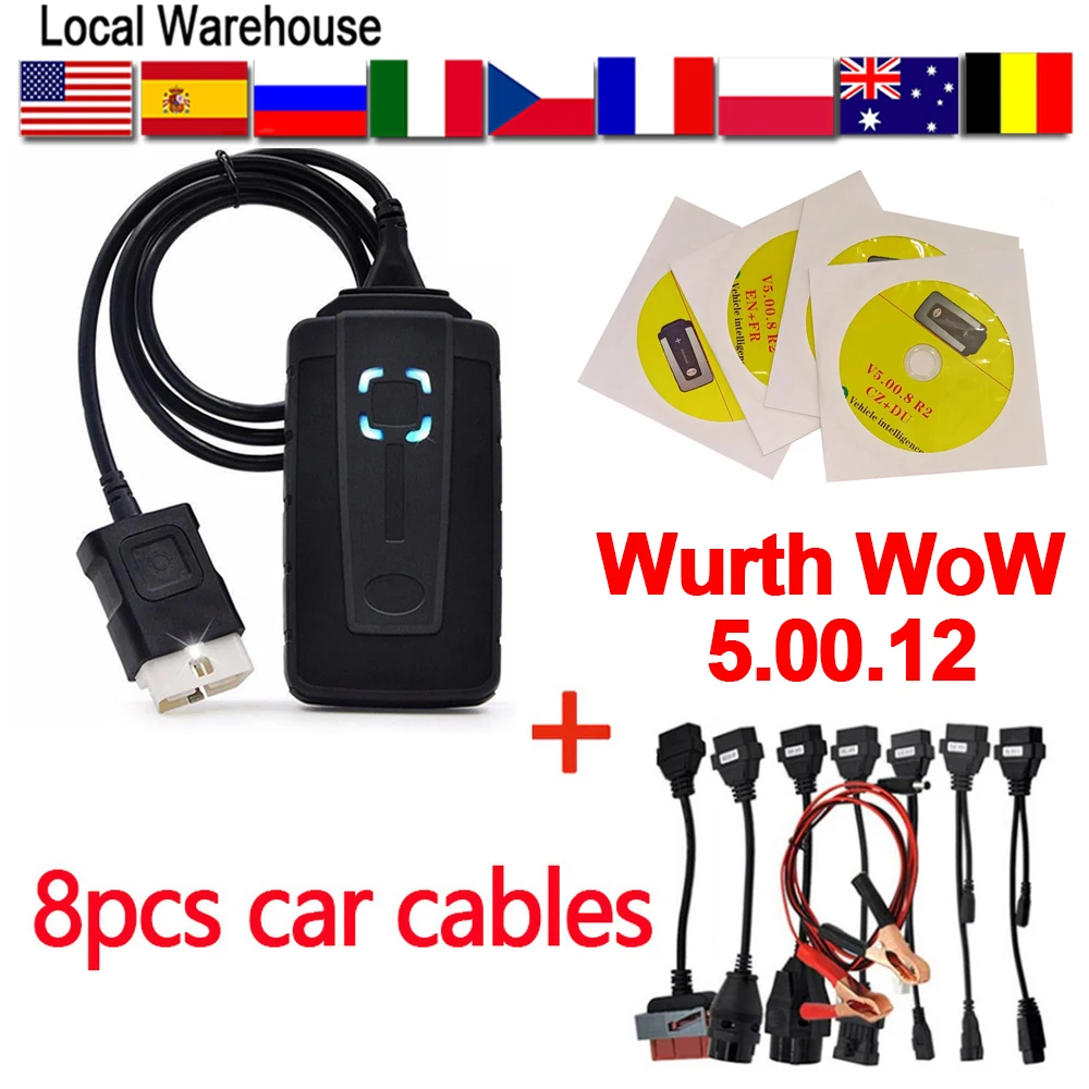 Считыватели кодов WOW Wurth 5.00.12 V5.00.8 R2 диагностические инструменты Snooper keygen для