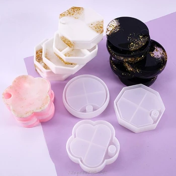 

Crystal Epoxy Resin Mold Rotating Overlapping Multi-layer Jewelry Storage Box Casting Silicone Mould Crafts Making Tool Au17 20