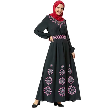 

Black Abaya Kaftan Dubai Turkish Hijab Muslim Dress Robe Islam Clothing For Women Caftan Dresses Baju Muslim Wanita Kleding