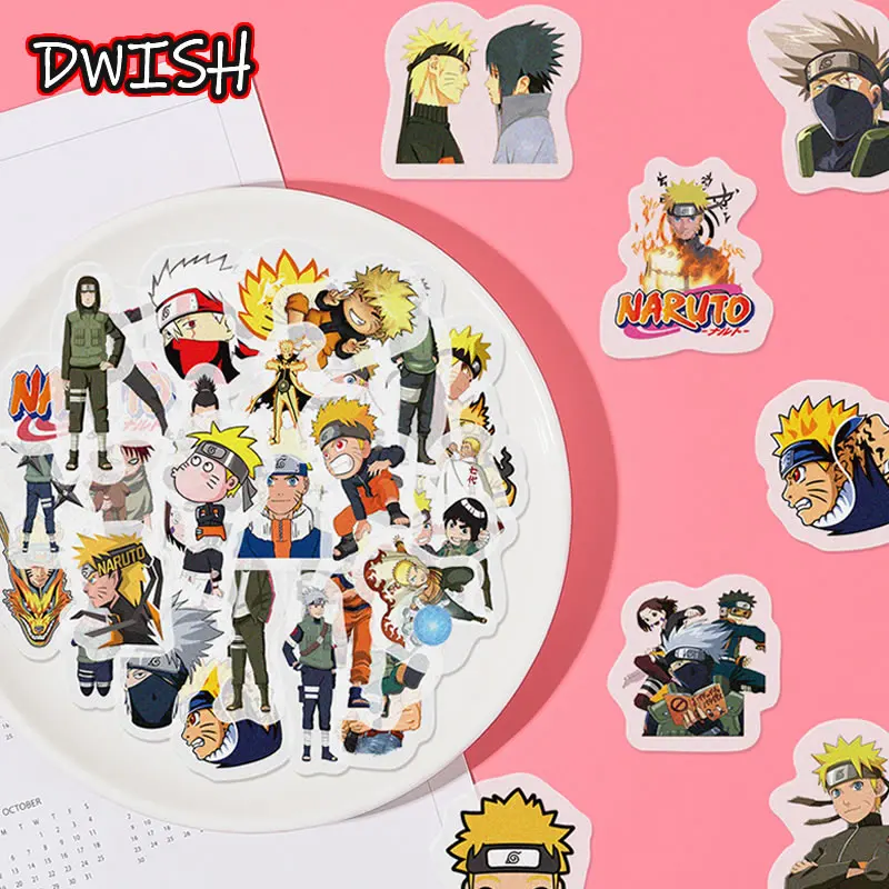 40pcspack cartoon anime naruto stickers kawaii waterproof
