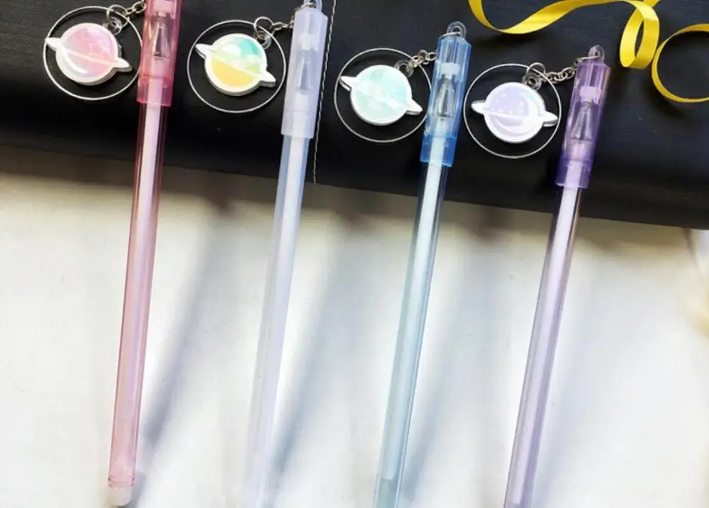 korea pretty star sky pendant gel pen cartoon neutral pen student prize office black write pen promotion gift pen 0.5mm 48pc/lot