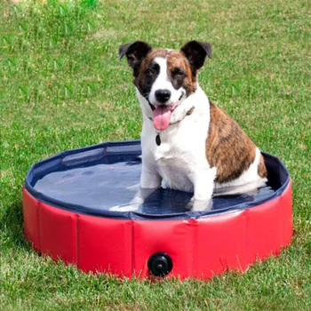 

Foldable Pet Bathtub Swimming Pool Indoor Outdoor Collapsible Dogs Cats Wash Bathing Tub Summer Pet Cooling Bathtub 80CM