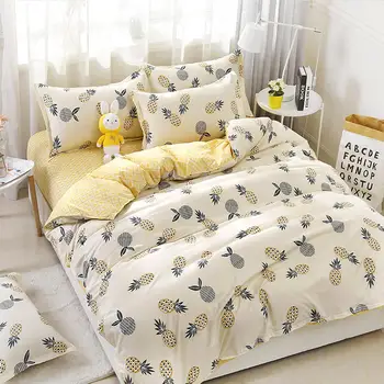 

Family Bedspreads Classic For Adult Bedding set 3/4pcs Quilt Cover Sheets Pillowcase New Fashion Simple And Soft Printed XHS0143