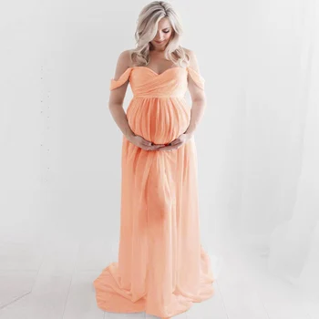

Front Split Maternity Dresses For Photo Shoot Clothes Pregnancy Dress Photography Maternity Photography Props Pregnant Vestidos