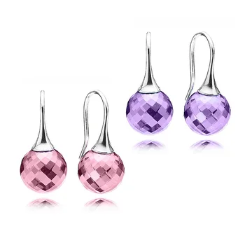 

Authentic 925 Sterling Silver Earring Frosted Droplets Hanging Studs Earring For Women For Women Wedding Gift Fine Jewelry