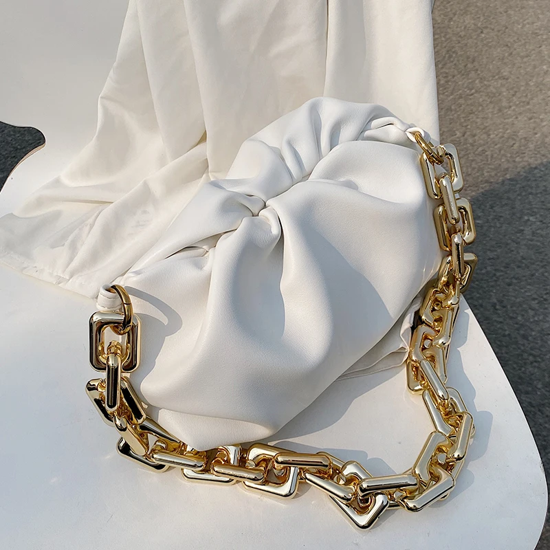 

Solid Color Pleated Tote bag 2020 Fashion New High-quality Soft Leather Women's Designer Handbag Travel Shoulder Bags Armpit bag
