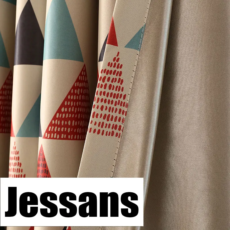 

Top Finel Brand New Geometric Blackout Curtains for Bedroom Living Room Children Room Luxury Elegant Thick Window Curtains Baby