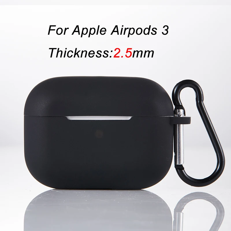 Наушники телефоны защитный чехол s для Apple Airpods 1 2 3 Bluetooth беспроводной чехол для наушников Мягкий силиконовый гарнитура аксессуары чехол - Цвет: 0001-black-3T