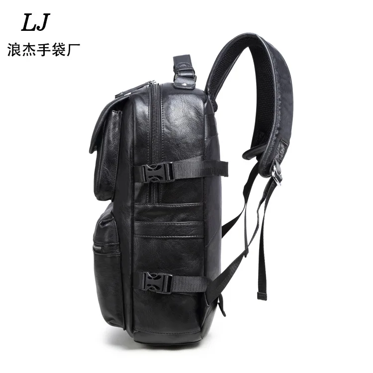 

2019 New Style Korean-style Simple Backpack Pu MEN'S Backpack