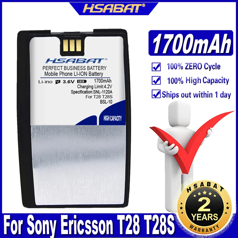 Аккумулятор HSABAT BSL10 BSL-10 1700 мА · ч для Sony Ericsson T28 T28S T28SC T29 T39 T520 T320 R520 R320 BUS-11 |