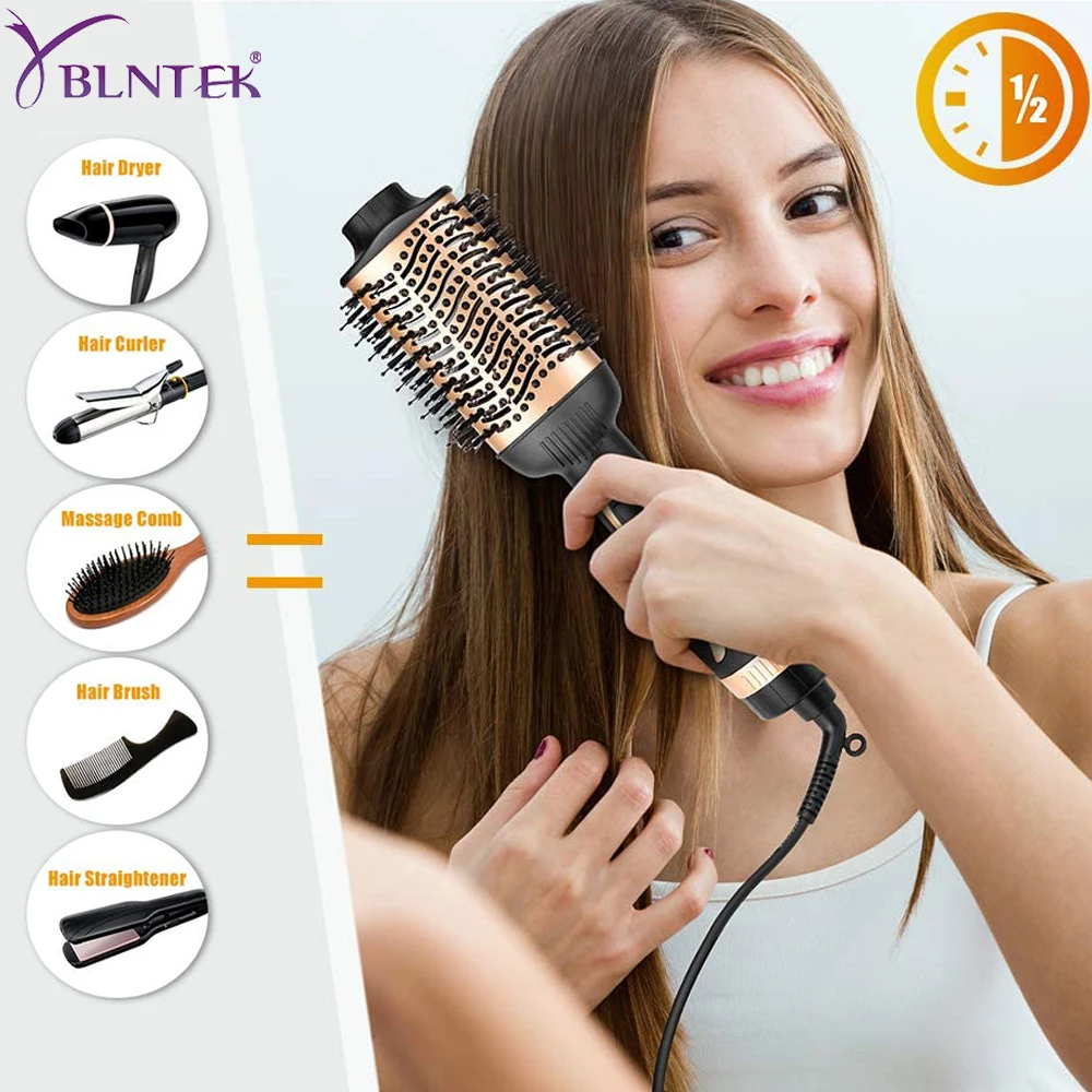 Выпрямитель для волос YBLNTEK Электрический ионный фен 5 в 1 с горячим воздухом