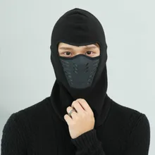 Черная ветрозащитная мотоциклетная маска для лица, зимняя противопылевая маска для лица, защитная тактическая маска для улицы, Балаклава, маска