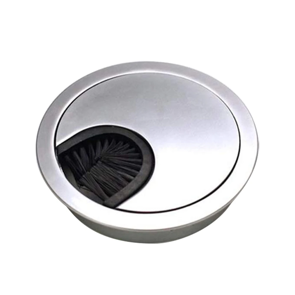 

1Pcs 60mm Desk Table Zinc Alloy Grommet Cable Tidies Desk Caps Desk Surface Port Hole Covers