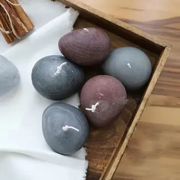 

Simulation cobblestone shape candle mold Creative stone silicone wax mold Fragrance candle making materials