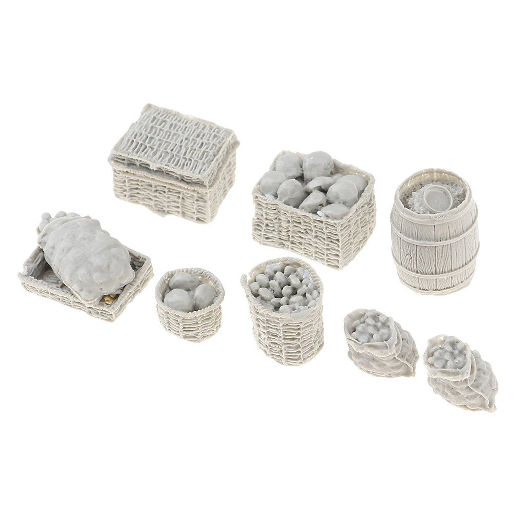 1/35 Scale Military War Food Supplies Basket for Diorama Scenery Build Props