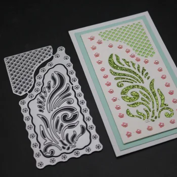 

Christmas Lattice Frame Metal Cutting Dies Bloom Leaf Background Stencil Scrapbooking Paper Cards Stamps And Dies 2019 New Craft