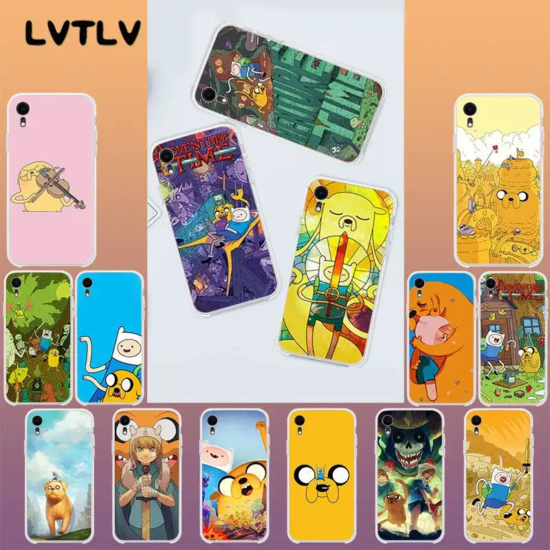 LVTLV Adventure Time модный прозрачный мягкий чехол для телефона из ТПУ с аниме iPhone 11 pro XS MAX
