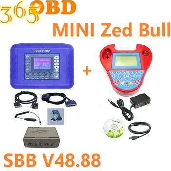 

High quality Auto Key Programmer SBB Pro2 V48.88 + Mini Zed bull Key Programmer SBB 48.88 Version Zed Bull OBD2 Key Maker