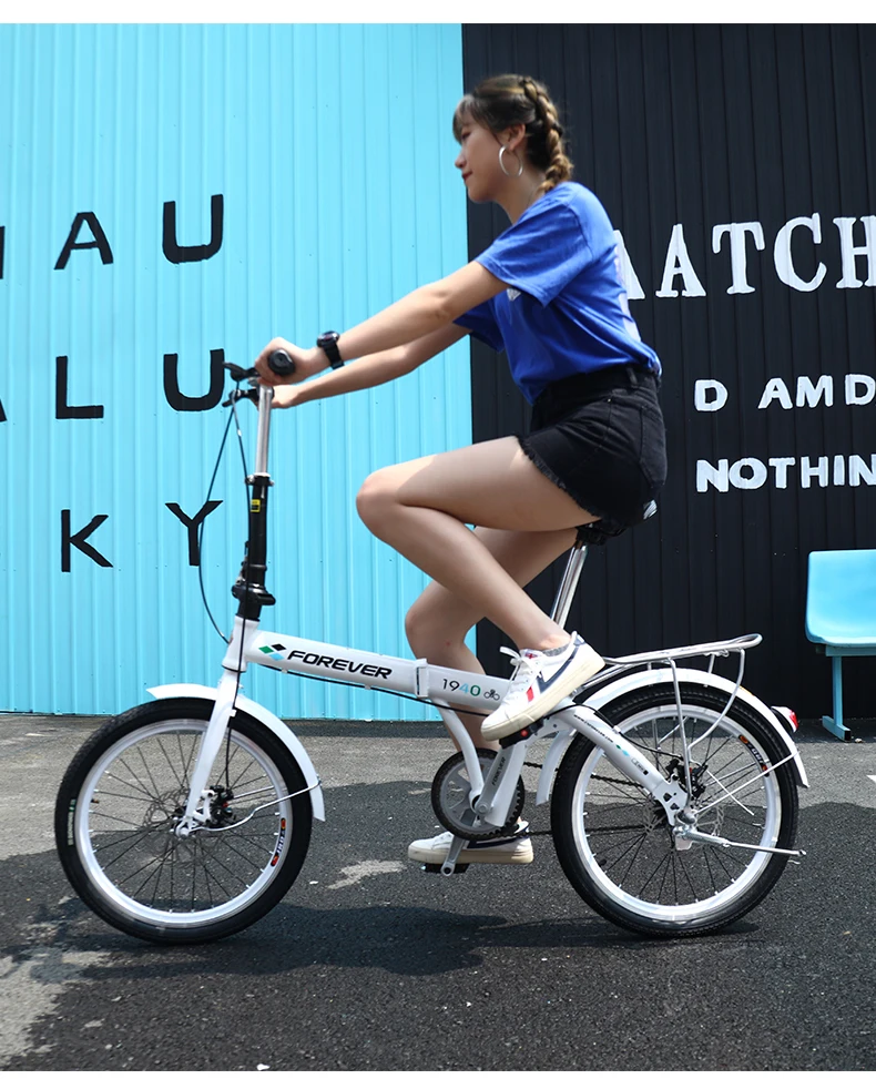 Top Mountain bike 20 inch off-road male female  wheel folding bicycle dual disc brakes variable speed bicycle 0