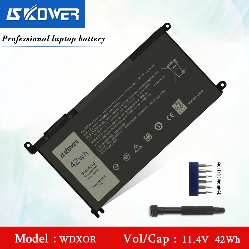 SKOWER 42WHh WDXOR Батарея для Dell Inspiron 13 5368 5369 7368,14 7460,15 5565 5567 5568 5578 7560 7569 7579,17 5765 5767 5770