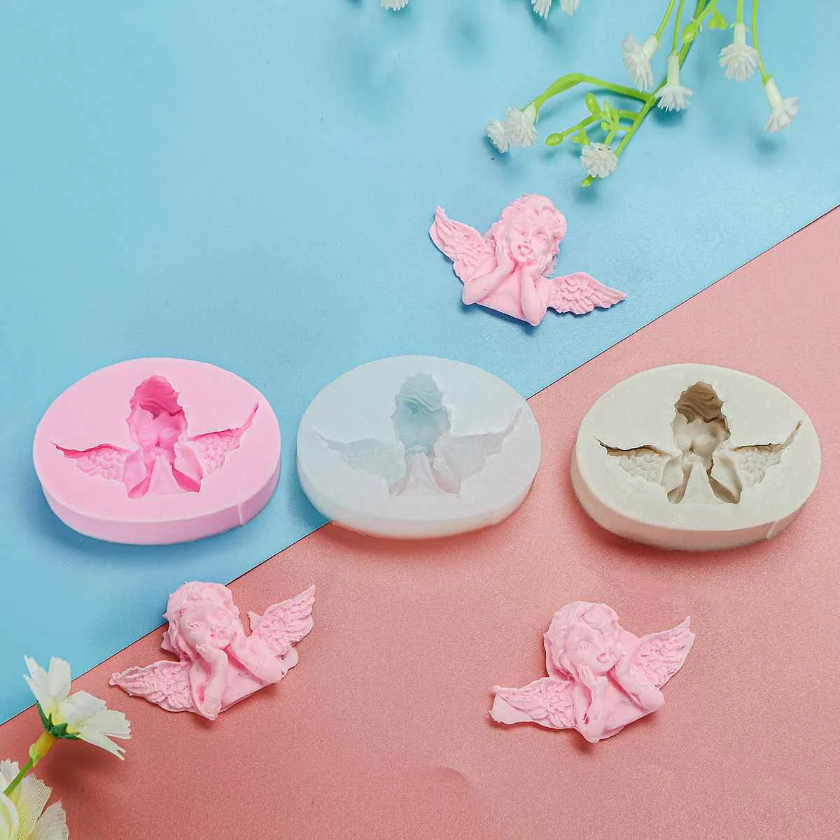 3D DIY милый ангел детская форма силиконовая форма для выпечки украшения торта инструменты Конфеты шоколадная глина ледяное желе формы для выпечки