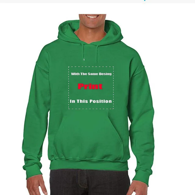 green hoodie with white strings
