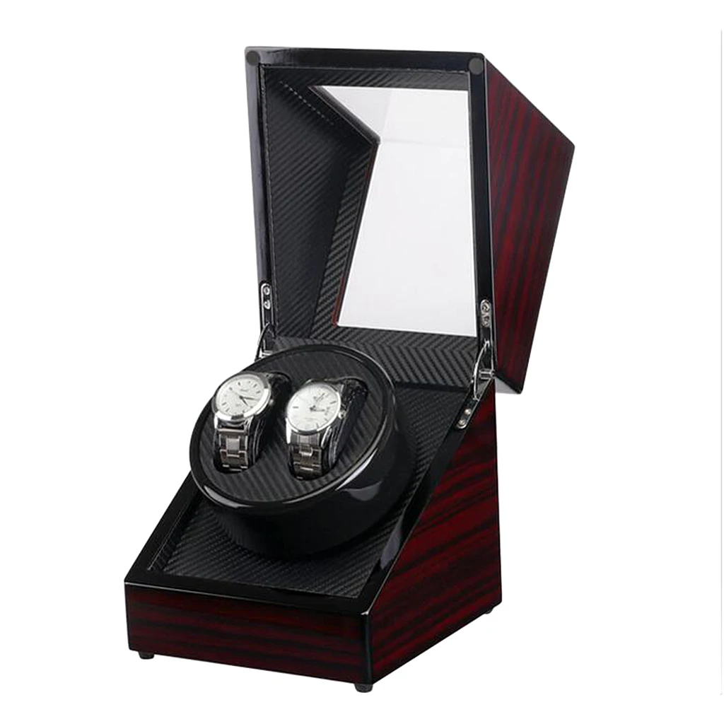 

Luxury Piano Lacquer Wooden Box Double Watch Winder Rotating Automatic Watch