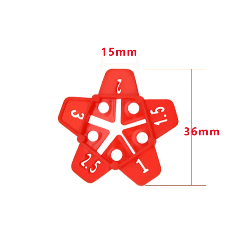 50pcs Tile Leveling System Five Size in One Removable Wall Tiles Gap Locator Can Reuse Cross Floor Construction Tools 1mm-3mm tile spacers tile leveling clips tile leveling tools