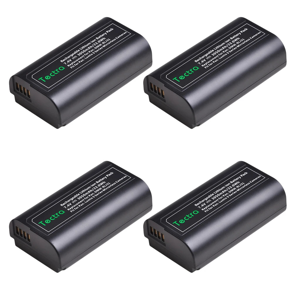 3050 мАч DMW-BLJ31 батарея для Panasonic LUMIX S1, S1R, S1H беззеркальных камер DMWBLJ31 батарея - Цвет: 4 batteries