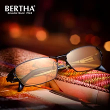 Солнцезащитные очки BERTHA, поляризационные, фотохромные, для дневного и ночного видения, из чистого титана, без оправы, солнцезащитные очки для мужчин, классические, UV400, BSYS1190