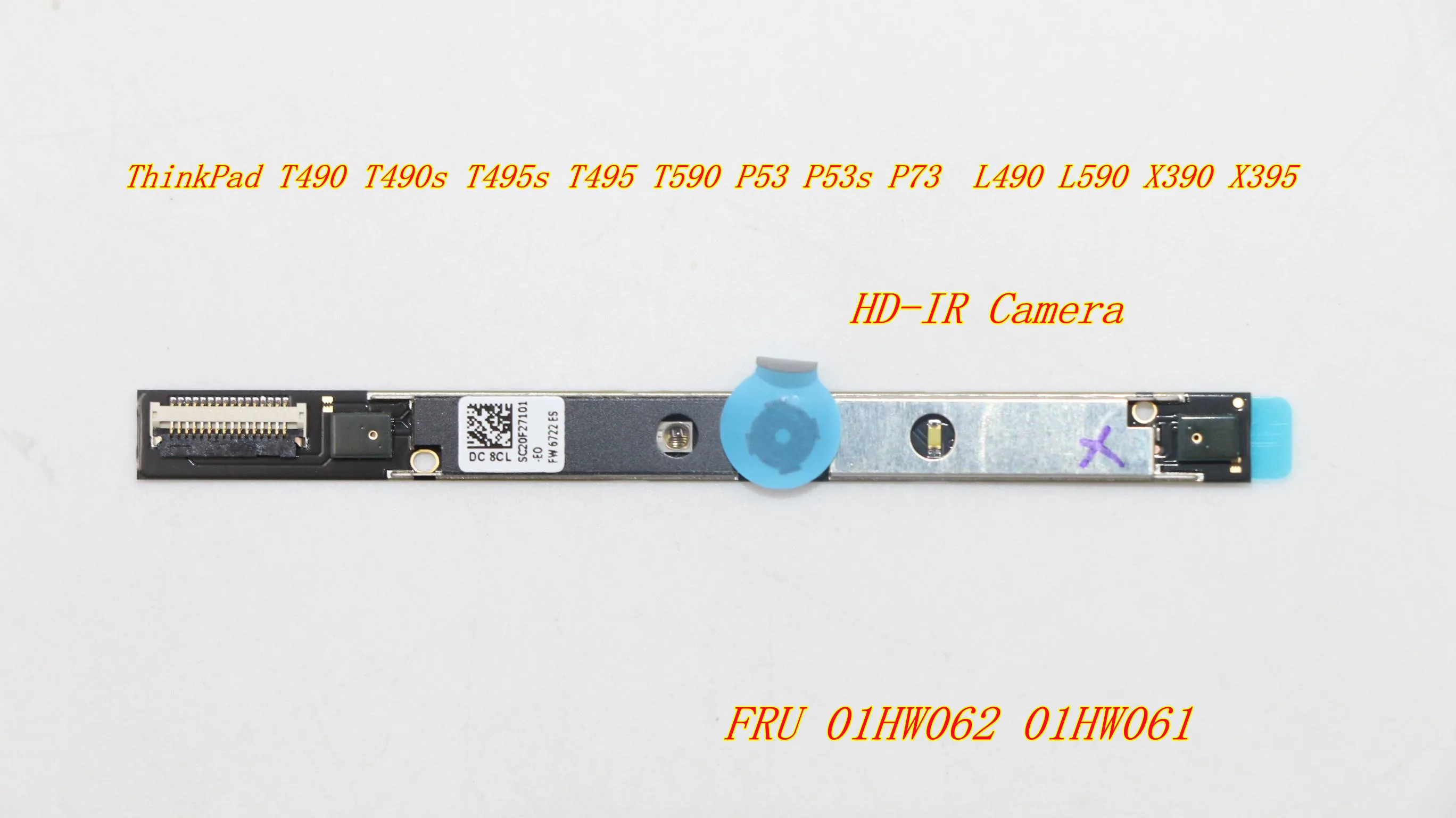 Новый оригинальный для Lenovo ThinkPad T490 T490s T495s T495 T590 P53 P53s P73 L490 L590 X390 X395 HD-IR веб-камера