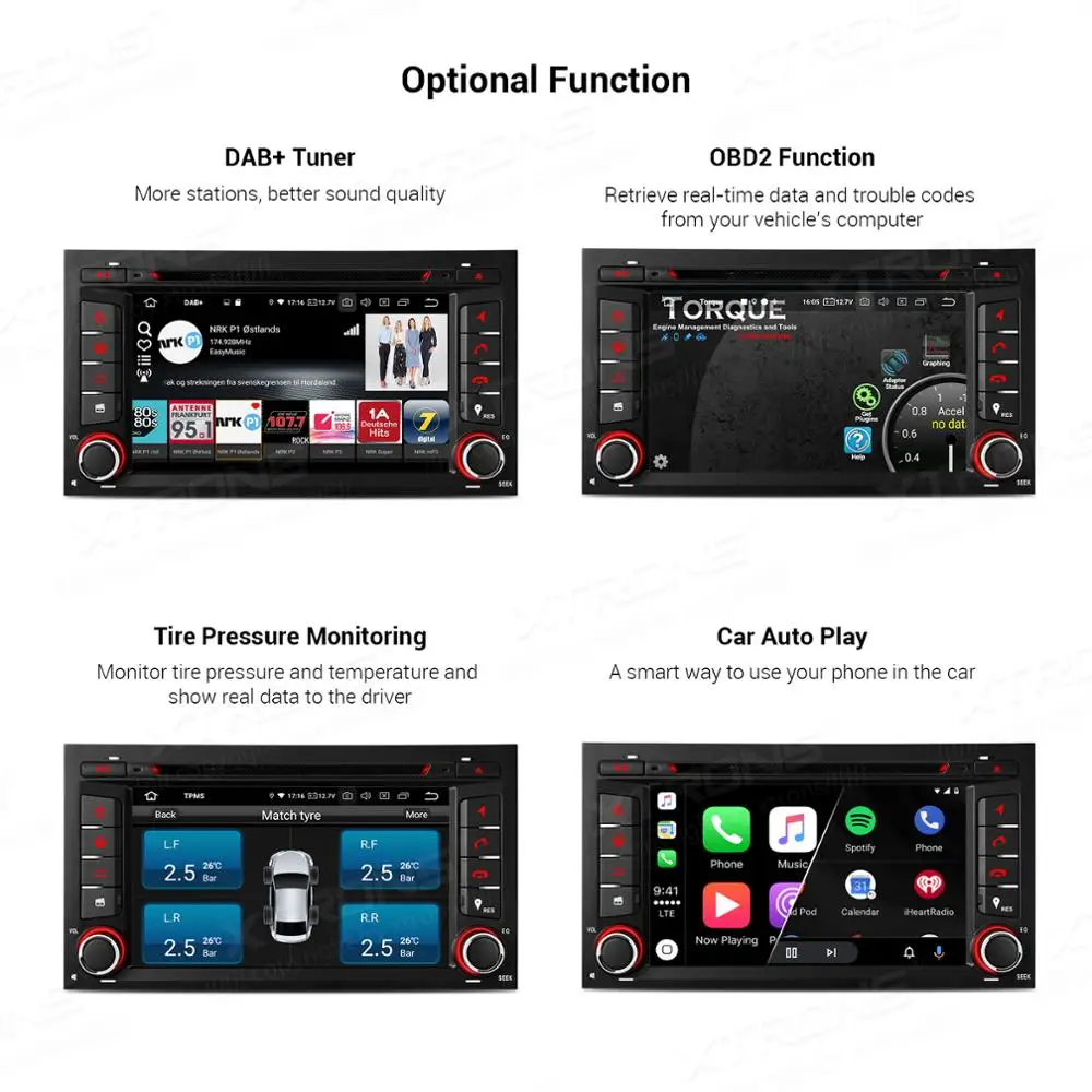 XTRONS " Android 9,0 Автомобильный мультимедийный DVD стерео радио плеер gps навигация OBD DVR USB wifi для SEAT Leon 2013