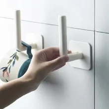 Toilet Paper Holder Hole-Free Tissue Rack Wall-Mounted Shelf Kitchen Bathroom Roll Paper Storage Window Handles Home Accessories