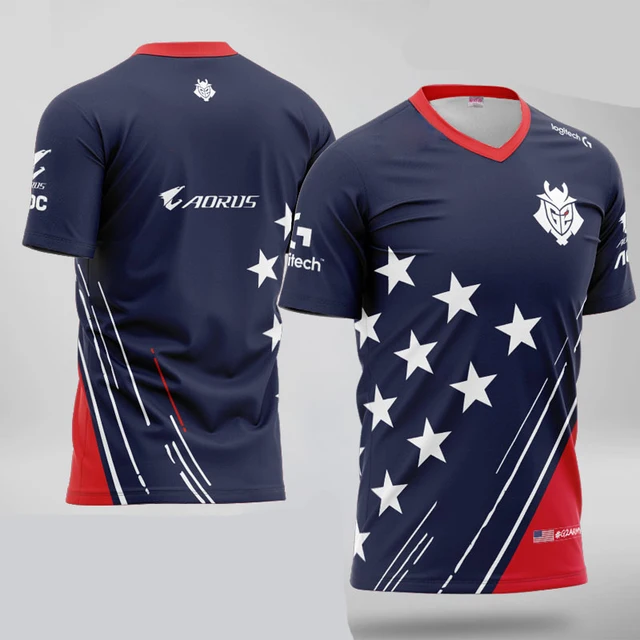 2021 G2 German E-Sports New Sports Uniform G2 National Team Jersey G2 Team T-Shirt League of Legends T-shirt Game 3D Jersey DJ-237