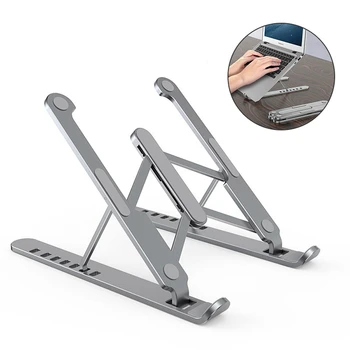 

Portable Metal Laptop Stand Foldable Aluminum Desk Table Notebook Base Laptop Holder Stand for MacBook Air Pro Mac PC Computer