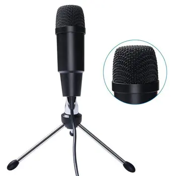 

USB Microphone Condenser Professional Wired Studio Karaoke Mic For Computer Pc Video Recording Msn With Stand Tripod
