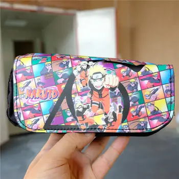 

Uzumaki Naruto Leaf Village Logo Pencil Case Canvas Zip Super Big Capacity Pen Bag Makeup Stationery Pouch School Supplies