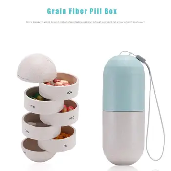 

New 7 Days Pill Organizer Pro Storage Case Compact Organize Mini Pills Storage Box Convenient Medicine Storage Box Pill Pro