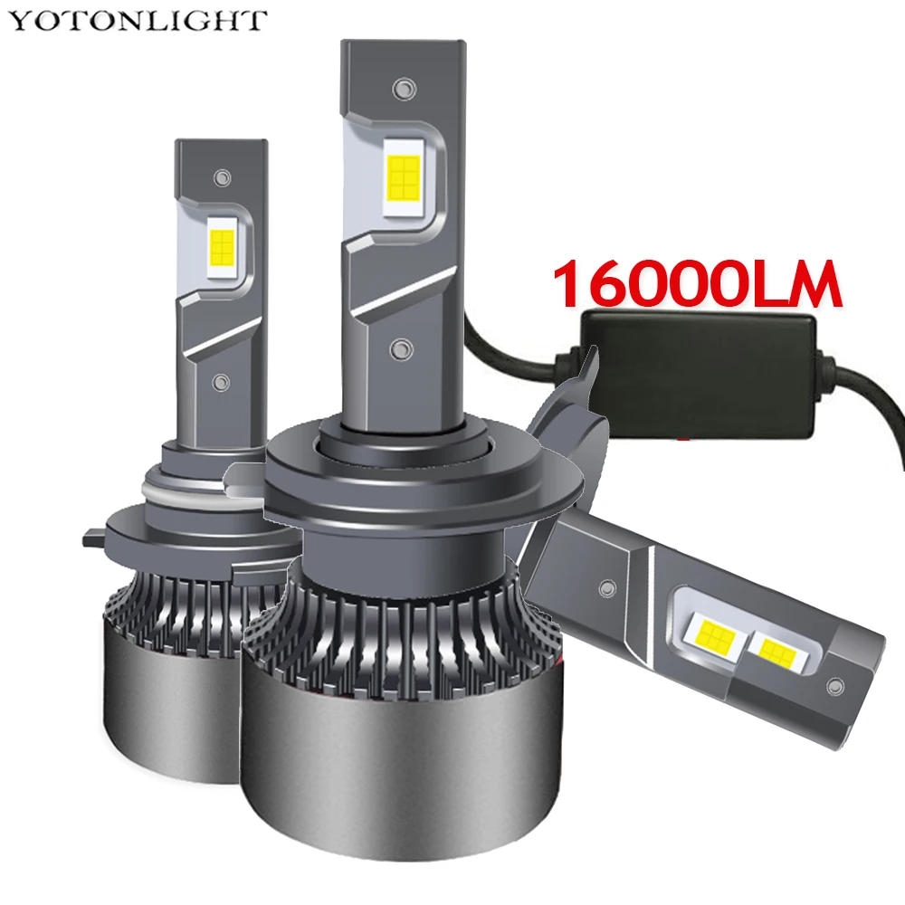 2 шт. светодиодные лампы H11 H4 H7 9006 H1 H3 55 Вт 9005 лм H8 H9 d2s 9012 Hir2 6000k 12 В|Передние LED-фары