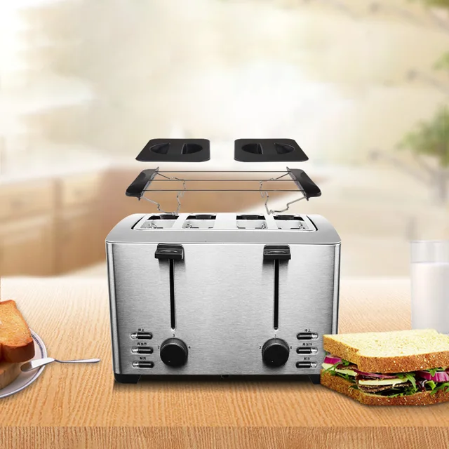 Automatic Toaster Household Toast Machine 4 Slices Breakfast Machine Toaster Stove Equipment THT-3012B 2