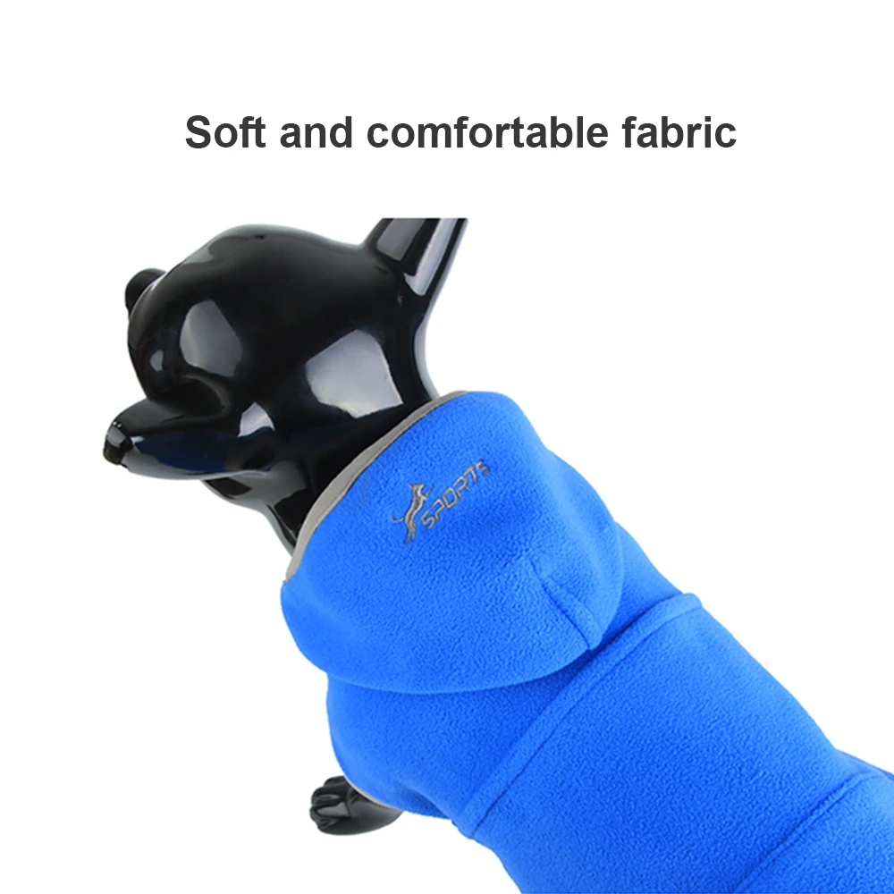 Мода XS синий pet Одежда для собаки из флиса теплый сплошной цвет флисовый свитер