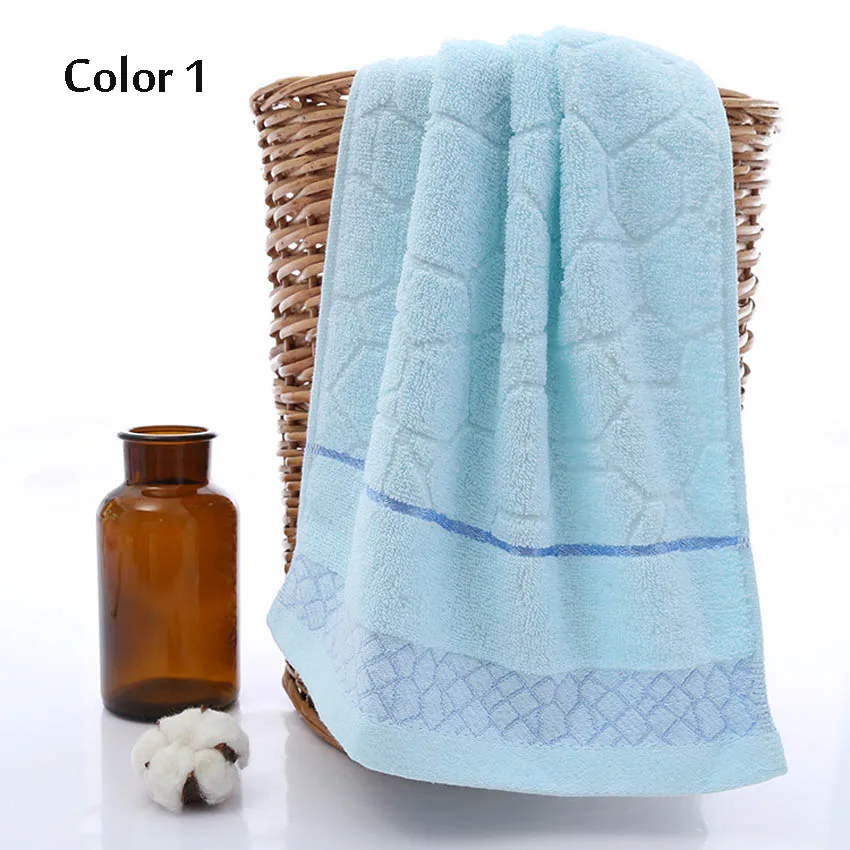 Geometric Towels Set 100% Cotton Bath Thick Shower Bathroom Home Spa Face Towel For Adults