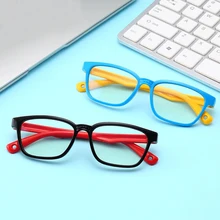 Детские поляризованные солнцезащитные очки для мальчиков и девочек, анти-синий светильник, очки для компьютерных игр, силиконовые гибкие Защитные очки для детей
