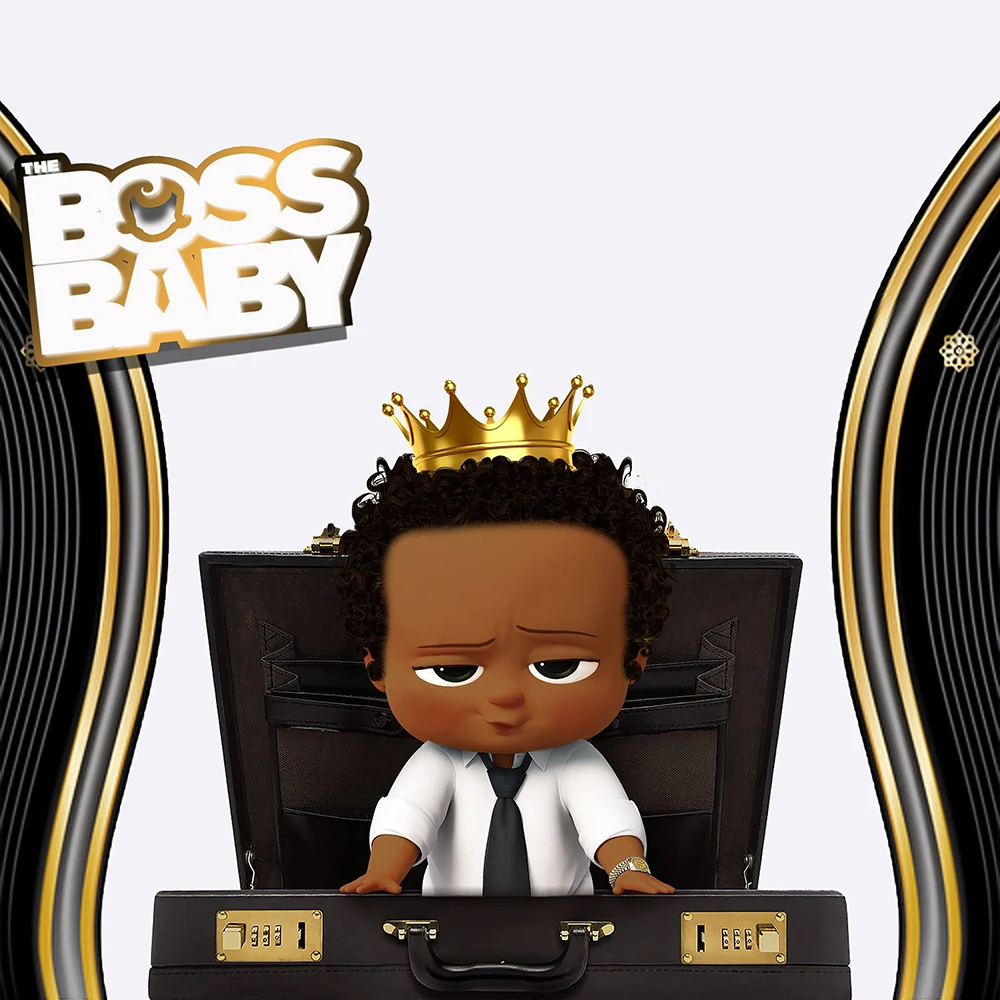 Baby Boss Backdrops Royal Little Man Boy Birthday Party Banner Shower Portrait Photo Background Shoots Back Drops | Электроника