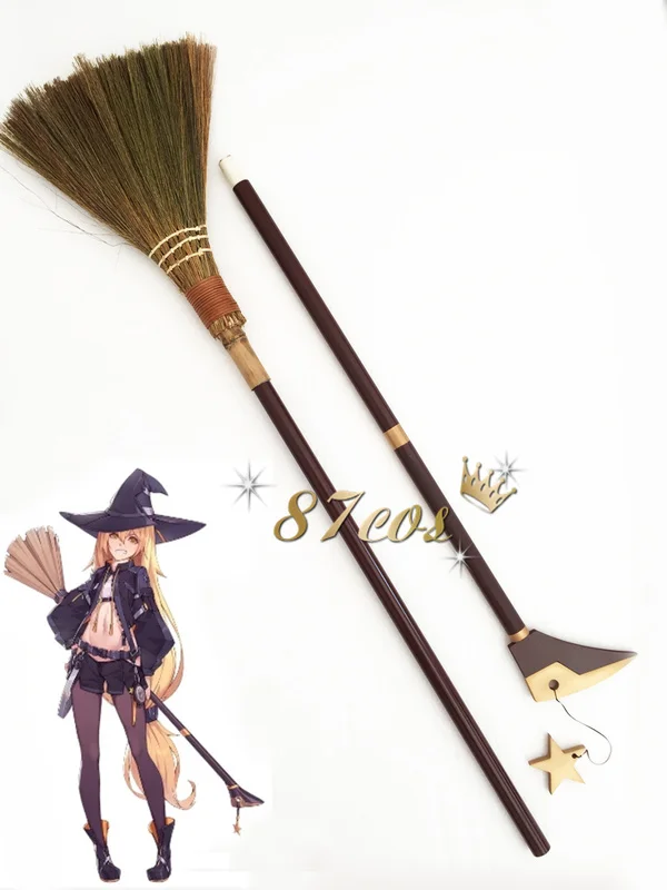 

Anime Touhou Project Kirisame Marisa Broom Cosplay Prop Weapon Halloween Carnival Cosplay Party Props Accessories