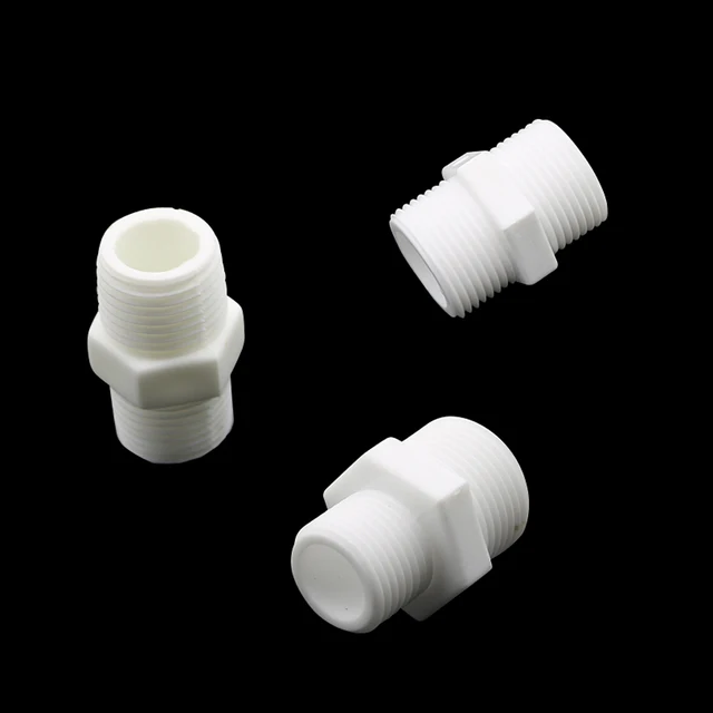 1 2 3 4 1 2 to 3 4 Male Thread Double Male Connector For PVC 1/2'' 3/4'' 1/2'' to 3/4'' Male Thread Double Male Connector For PVC PE PB Various Plastic Pipe Home improvement Pipe Fittings