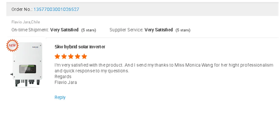 SOFAR solar inverter grid tie Solar Inverter on grid 20KW 3 Phase grid tied inverter