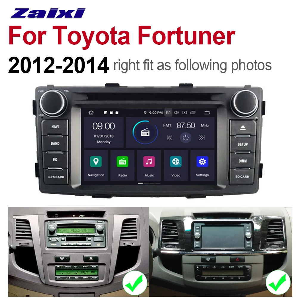 Автомобильный мультимедийный плеер для Toyota Fortuner 2012 2013 2014 Android 2 Din WIFI GPS навигация