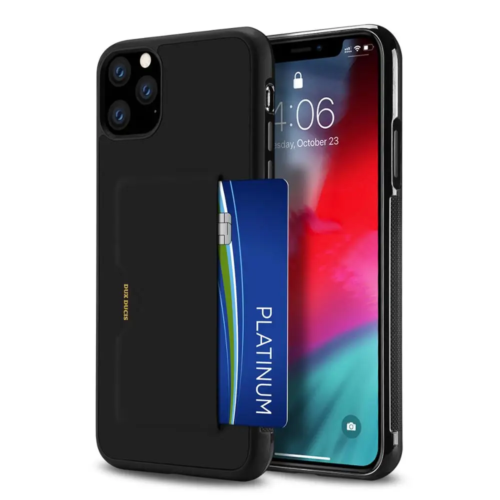 

For Apple iphone 11 Pro Max Phone Case Soft edge PU Fashion Leather For iphone 11Pro 11 Back Cover Protective Anti fall Card