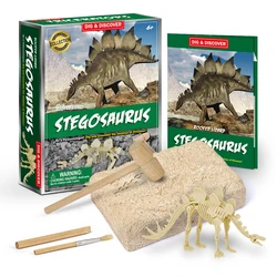Esqueleto de dinossauro gira kit de escavação de ossos sortidos figuras de brinquedo infantil presente de natal stegosauro